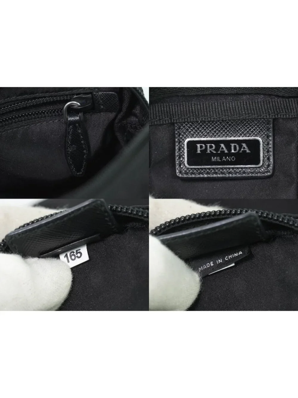 Prada Nylon Pouch Case Black